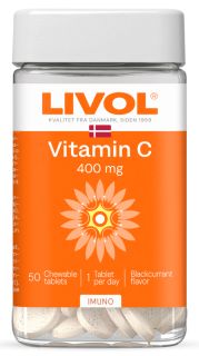 LIVOL Extra Vitamin C 400 mg жевательные таблетки, 50 шт.
