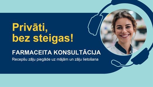 Aptiekas preces lielos iepakojumos var pasūtīt ar bezmaksas piegādi uz mājām ar online farmaceita pakalpojuma palīdzību