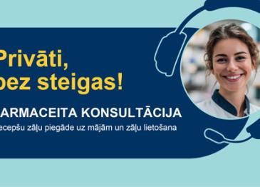 Aptiekas preces lielos iepakojumos var pasūtīt ar bezmaksas piegādi uz mājām ar online farmaceita pakalpojuma palīdzību