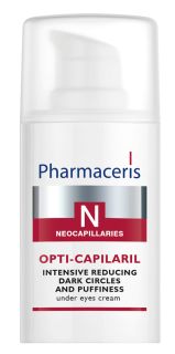 PHARMACERIS N OPTI-CAPILARIL, Tumšiem Lokiem Un Pietūkumam Zem Acīm acu krēms, 15 ml