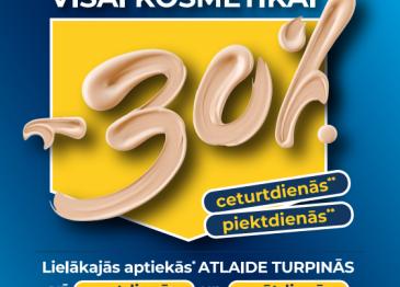 Kosmētikas dienas Mēness aptiekā arī 2026. gadā!