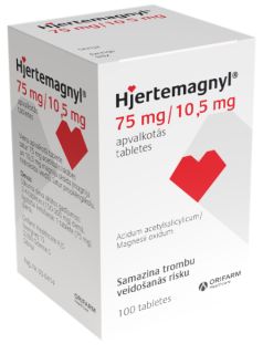 HJERTEMAGNYL 75 mg/10,5 mg apvalkotās tabletes, 100 gab.