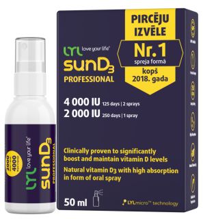 LYL sunD3 PROFESSIONAL 4 000 МЕ | 2 000 МЕ спрей, 50 мл