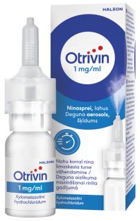 OTRIVIN 0,1 % deguna aerosols, 10 ml