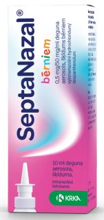 SEPTANAZAL 0,5 mg/50 mg/ml deguna aerosols šķīdums bērniem, 10 ml