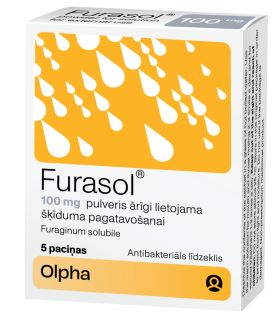 FURASOL 100 mg порошок для приготовления раствора для наружного применения, 5 шт.