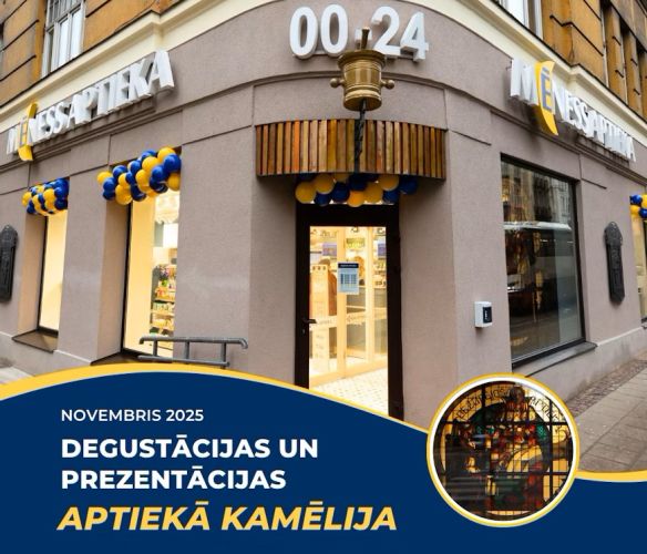 Degustācijas un prezentācijas aptiekā "Kamēlija" novembrī un decembrī