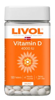 LIVOL Extra Vitamin D 4000IU таблетки, 120 шт.