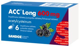 ACC LONG 600 mg putojošās tabletes, 6 gab.