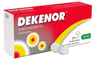 DEKENOR 25 mg tabletes, 10 gab.