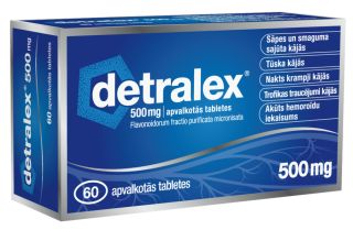 DETRALEX 500 mg apvalkotās tabletes, 60 gab.