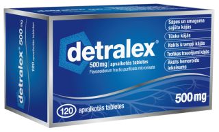 DETRALEX 500 mg tabletes, 120 gab.