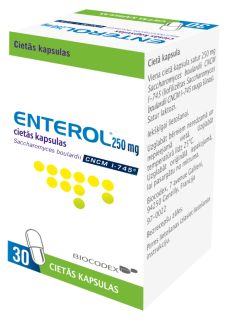 ENTEROL 250 mg cietās kapsulas, 30 gab.