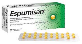 ESPUMISAN 40 mg tabletes, 25 gab.
