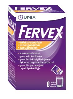 FERVEX FERVEX раствор для приема внутрь в пакетиках для взрослых, 8 шт.