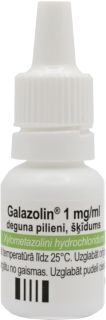GALAZOLIN 1 mg/ml deguna pilieni, 10 ml