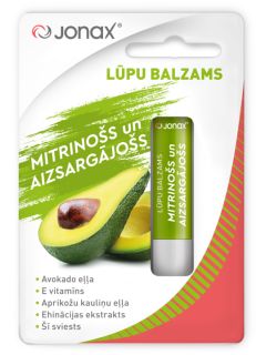 JONAX Avokado - Mitrinošs Un Aizsargājošs lūpu balzams, 5 g