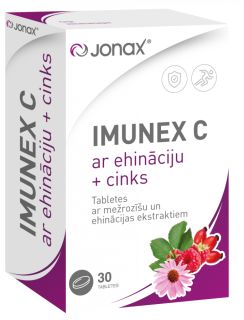 JONAX Imunex C Ar Ehināciju + Cinks tabletes, 30 gab.