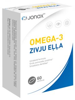 JONAX Omega-3 Zivju Eļļa kapsulas, 60 gab.