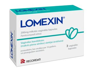 LOMEXIN 200 мг вагинальные капсулы, 3 шт.