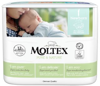 MOLTEX Eco Pure & Nature 1 (2-4 kg) autiņbiksītes, 22 gab.