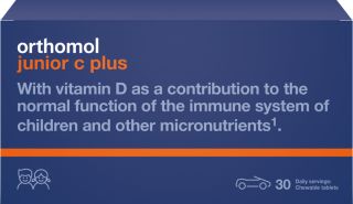 ORTHOMOL Junior C Plus со вкусом лесных ягод жевательные таблетки, 30 шт.