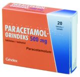 PARACETAMOL GRINDEKS 500 mg tabletes, 20 gab.