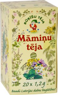 RŪĶĪŠU TĒJA Māmiņu 1.2 g tēja maisiņos, 20 gab.