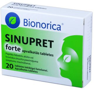 SINUPRET Forte tabletes, 20 gab.