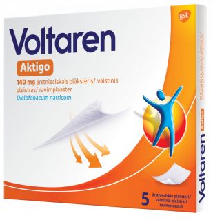 VOLTAREN Aktigo 140 mg plāksteris, 5 gab.