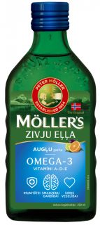 zivju eļļa (augļu garša)