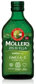 zivju eļļa (dabīga garša)