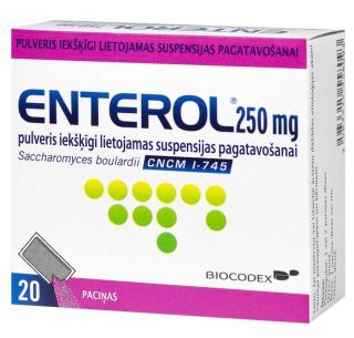 ENTEROL 250 mg pulveris iekšķīgi lietojamas suspensijas pagatavošanai, 20 gab.