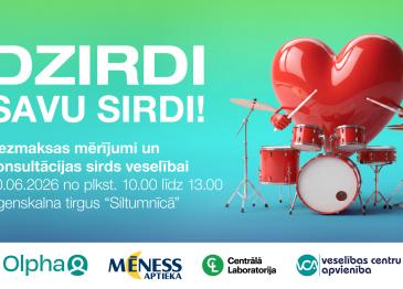 Ar bezmaksas veselības mērījumiem Āgenskalna tirgū atklās sociālo kampaņu “Dzirdi savu sirdi!”